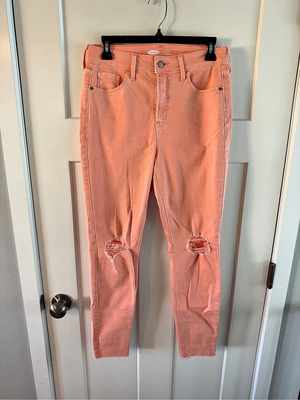 Old Navy Rockstar Super Skinny High Rise Secret-Slim Pockets Jeans Pink Size 8